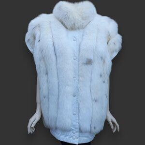 Lynx Dyed Fox & Leather Jacket -Large